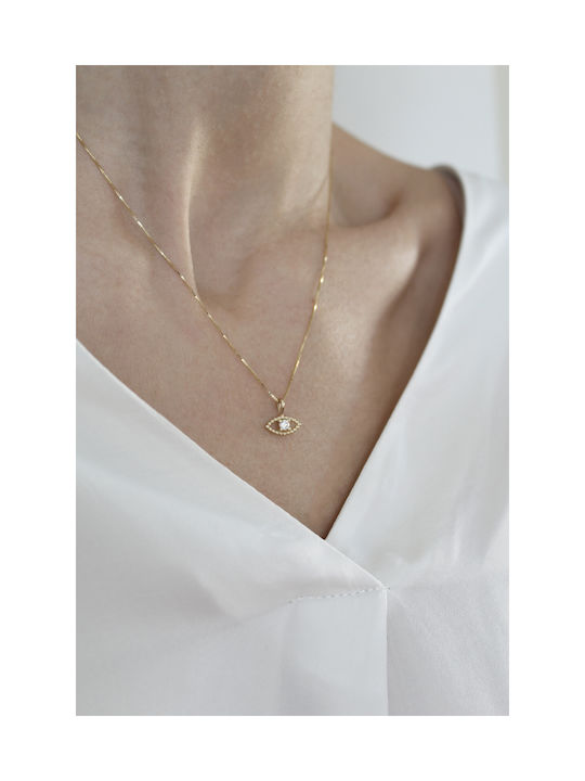 Kritsimis Bubbles Necklace Eye from Gold 14K