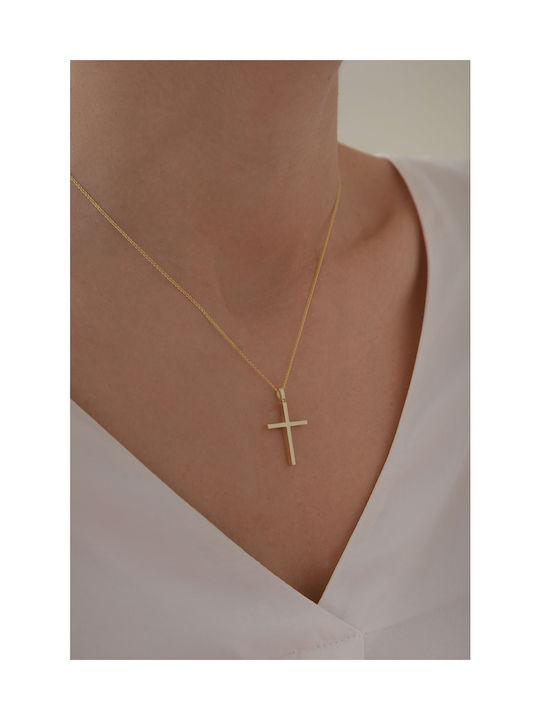 Kritsimis Damen Gold Kreuz 14K mit Kette