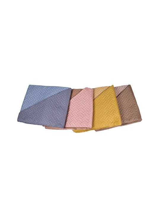 Sidirela Κουβερλί Μονό Microfiber Mustard 150x220cm