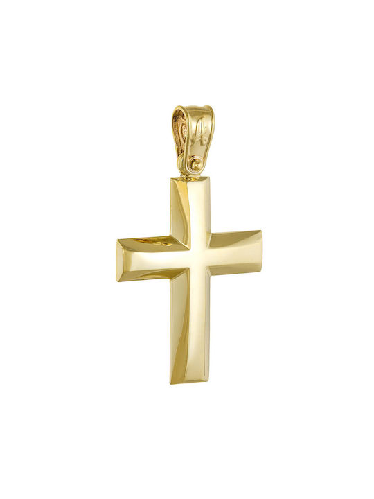 Kritsimis Damen Gold Kreuz 14K mit Kette