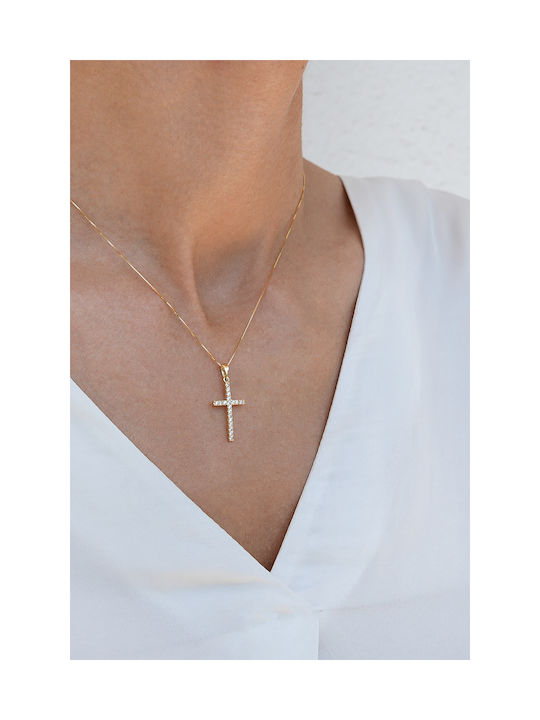 Kritsimis Gold Cross 14K with Chain