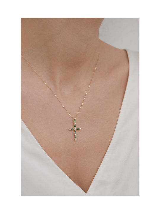 Kritsimis Gold Cross 14K with Chain