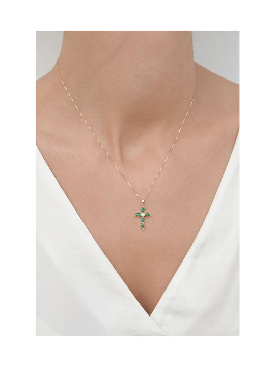 Kritsimis Gold Cross 14K with Chain