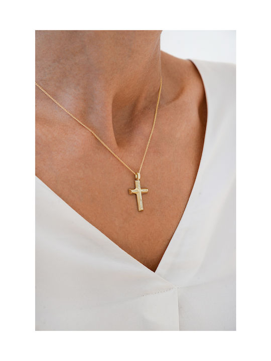 Kritsimis Women's Gold Cross 14K with Chain