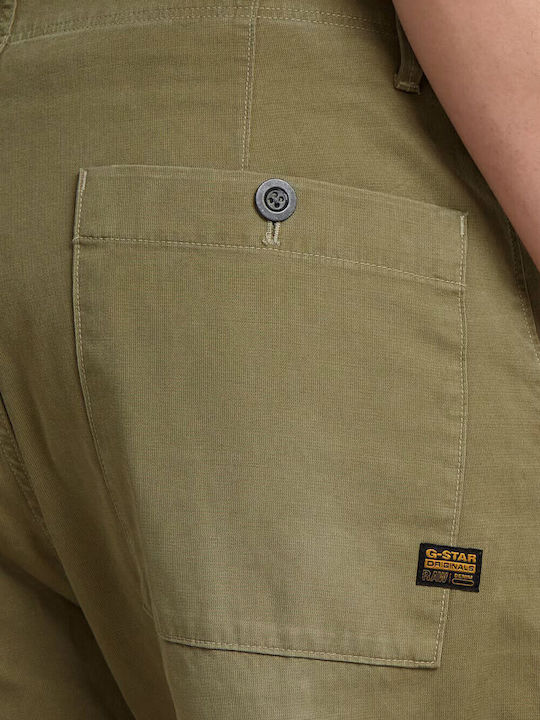 Pleated Панталон Чино с Relaxed Кройка Smoke Olive