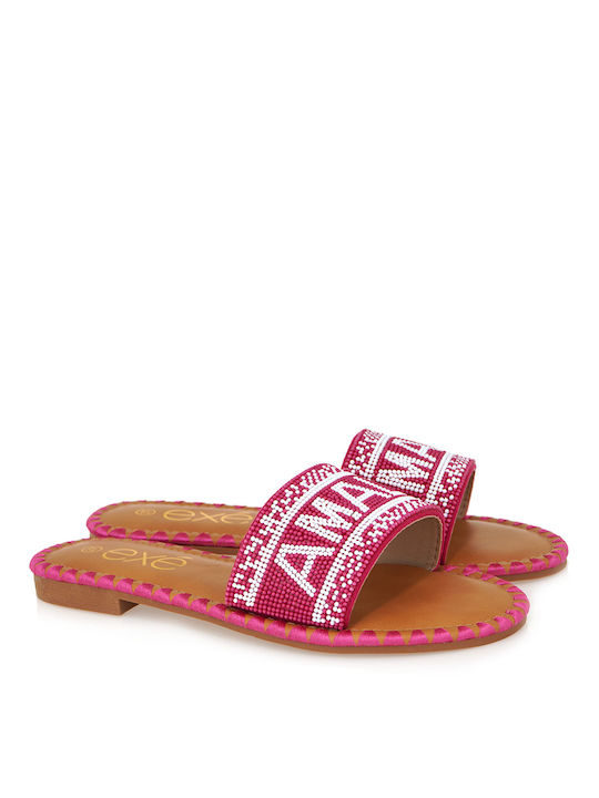 Exe Synthetic Leather Women's Sandals Fuchsia