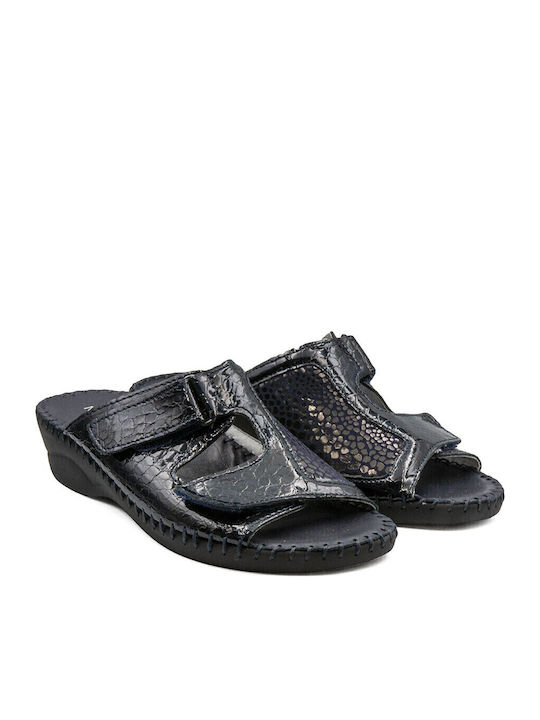 Leather Women's Flat Sandals in Beige Color