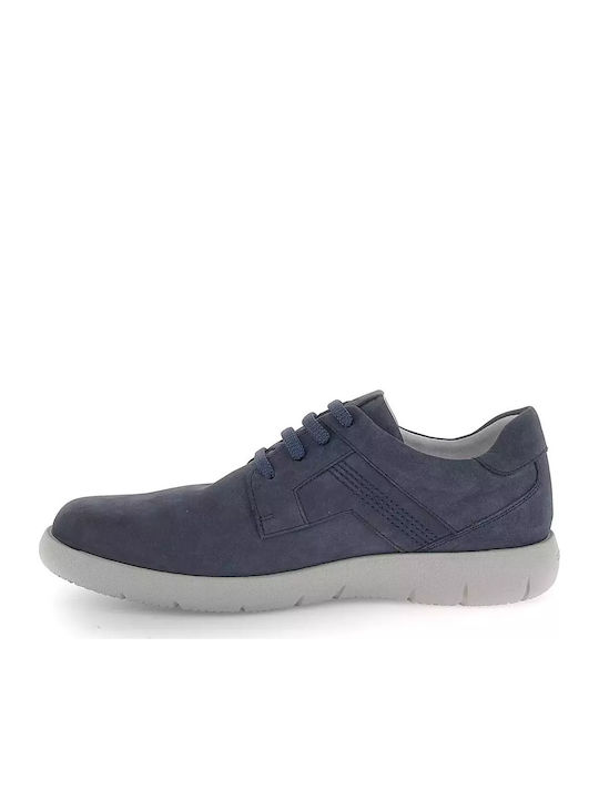Leder Herren Freizeitschuhe Blau