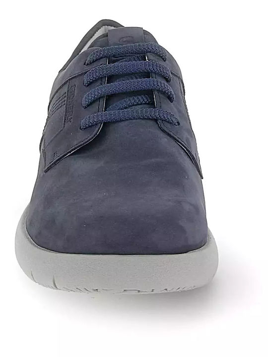 Leder Herren Freizeitschuhe Blau
