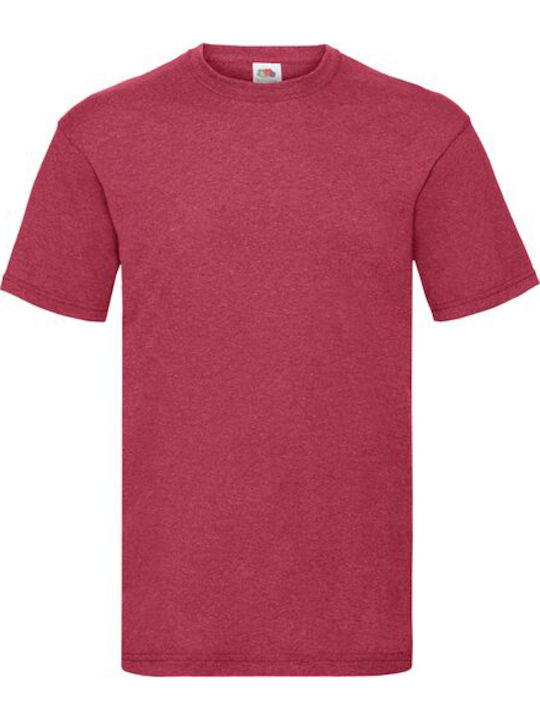 Fruit of the Loom Valueweight Мъжка Рекламна тениска Vintage Heather Red
