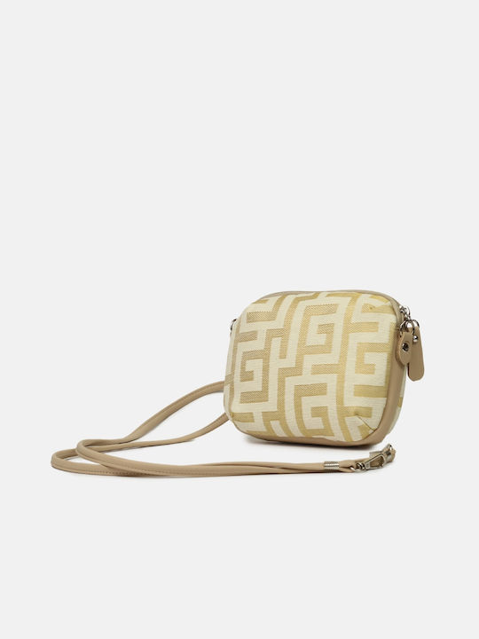 Crossbody Handmade Bag Mykonos Beige Gold