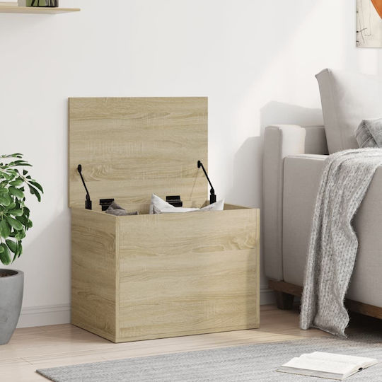 vidaXL Sonoma Wooden Storage Box with Lid Brown 60x42x46cm 1pcs