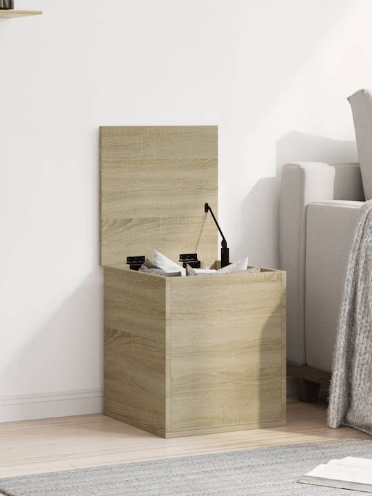 vidaXL Sonoma Wooden Storage Box with Lid Brown 40x42x46cm 1pcs