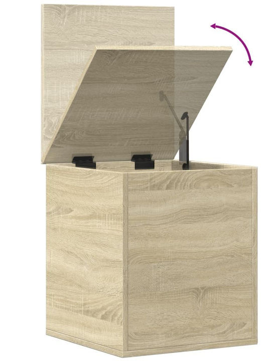 vidaXL Sonoma Wooden Storage Box with Lid Brown 40x42x46cm 1pcs