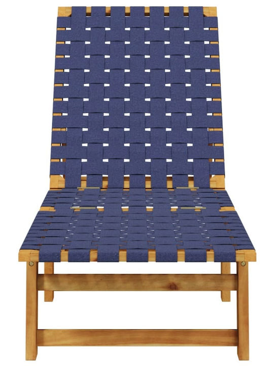 Șezlong Lemn Albastru marin 2buc 201x55x30cm.