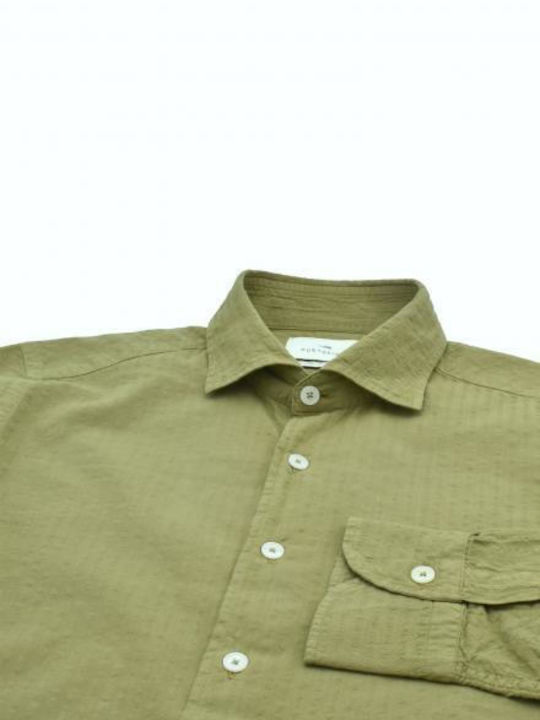 Portofiori Seersucker Portofiori Geranio-3388 Πουκάμισο Khaki Green