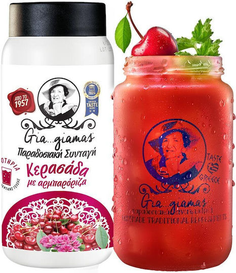 Gia...Giamas Erfrischungsgetränk Kirsche mit Kohlensäure in Flasche 450ml