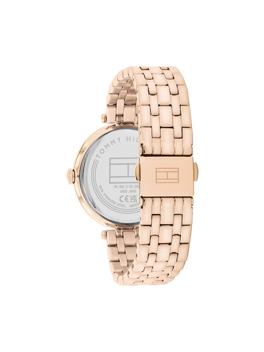 Tommy Hilfiger Uhr mit Rose Gold Metallarmband