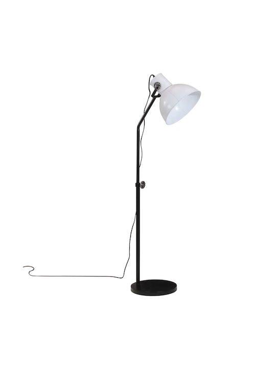 vidaXL Floor Lamp H90xW30cm. with Socket for Bulb E27 White