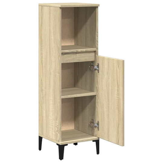 vidaXL Wood Bathroom Cabinet L30xW30xH100cm Sonoma
