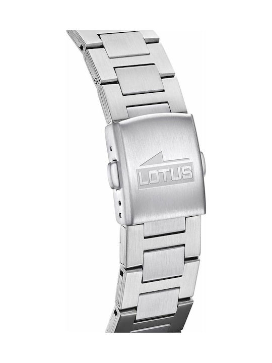Lotus Watches Мъжки Часовник На Батерия Със Сребрист Ацетален Гривна