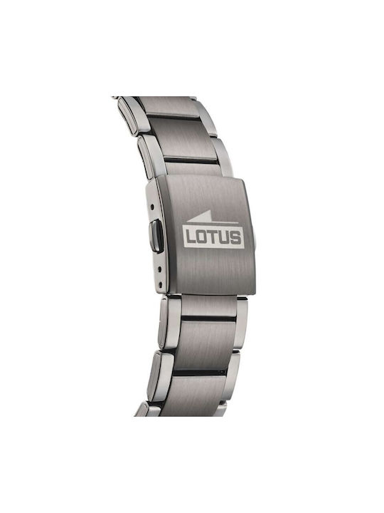 Lotus Watches Watch Battery with Black Metal Bracelet