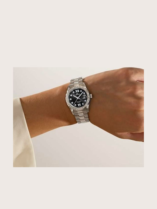 Lotus Watches Ceas Barbati cu Baterie și Brățară din Metal Neagră