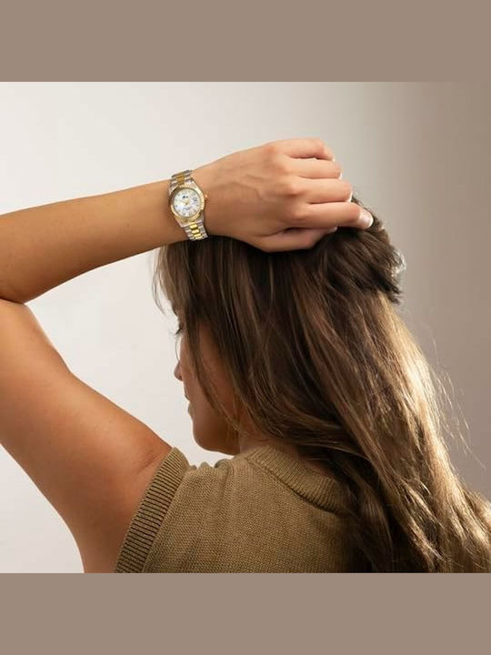 Lotus Watches Ceas Bărbați Baterie Cu Brățară Metalică Argintie