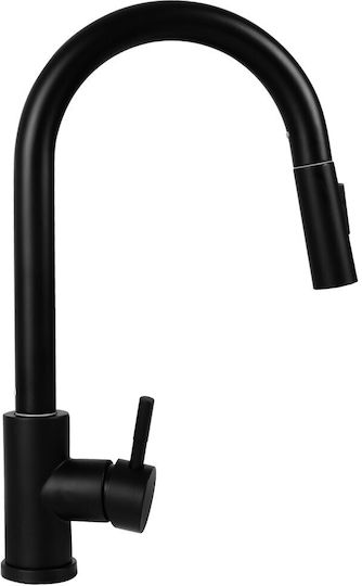 Pyramis Camea Chiuvetă Bucatarie Drop-In Din Granit Lichid Cu Robinet L79xL50cm Negru