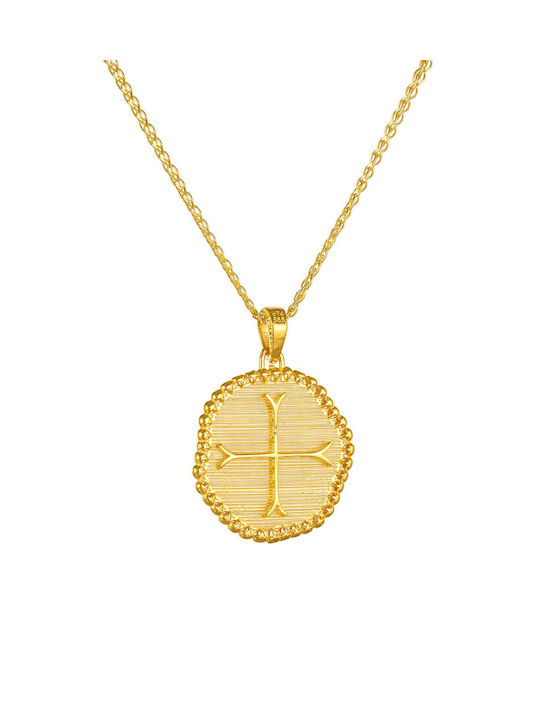 Kritsimis Pendant Kids Talisman with Chain Constantine from Gold 14K 52RK6681-2865