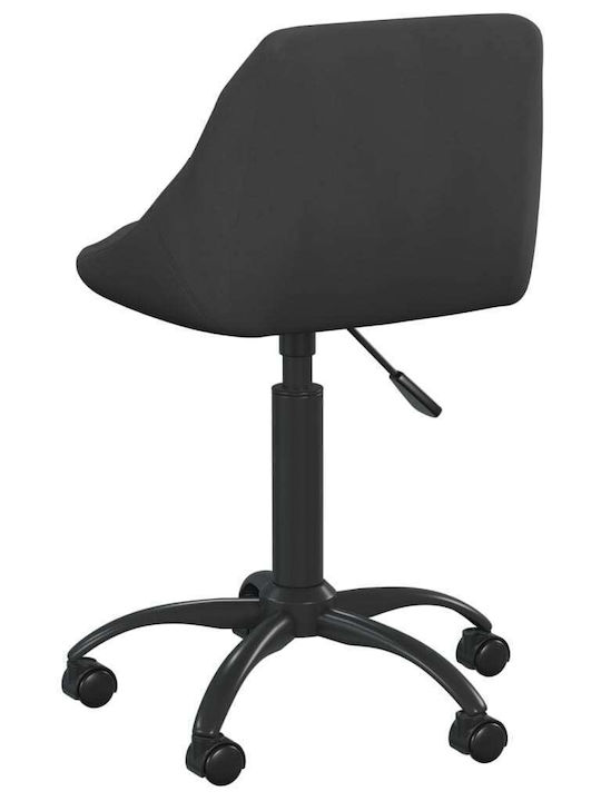 Rotativă Scaun Vizitator cu Roți în Culoare Negru 44x46x67cm 1buc