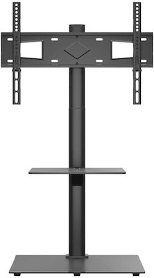 vidaXL 379566 TV Mount Floor with Arm up to 65" Black