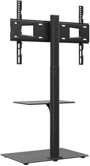 vidaXL 379566 TV Mount Floor with Arm up to 65" Black