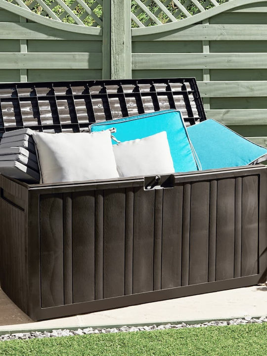 vidaXL Outdoor Storage Box 270lt Brown L117xW45.5xH57.5cm