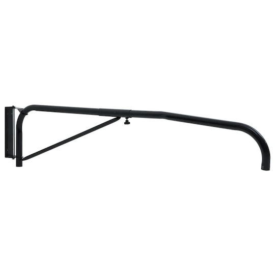 Vidaxl Rubber Wall-Mounted Boom Black Steel Black