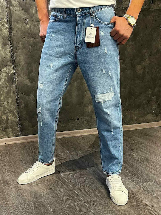 Oscar Denim Oscar Ανδρικό Παντελόνι Τζιν σε Loose Εφαρμογή Light Blue