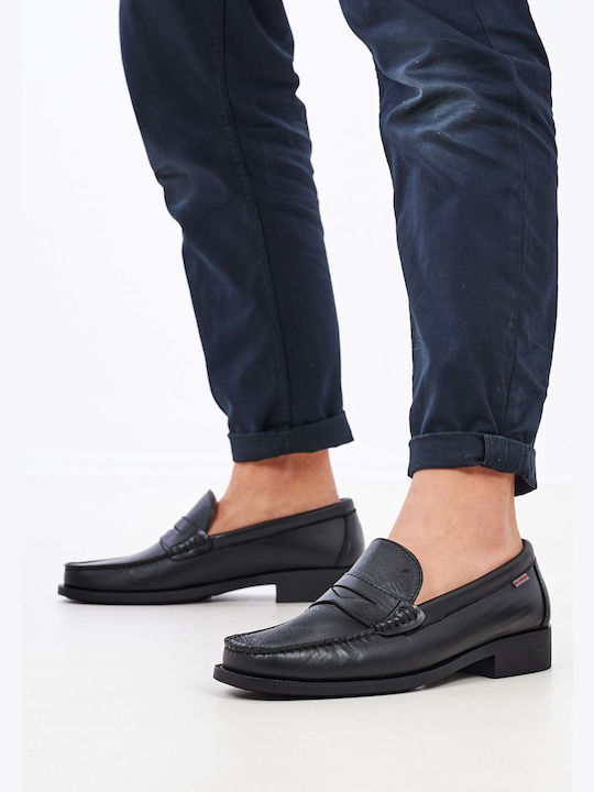 Sea & City Men's Leather Loafers Black