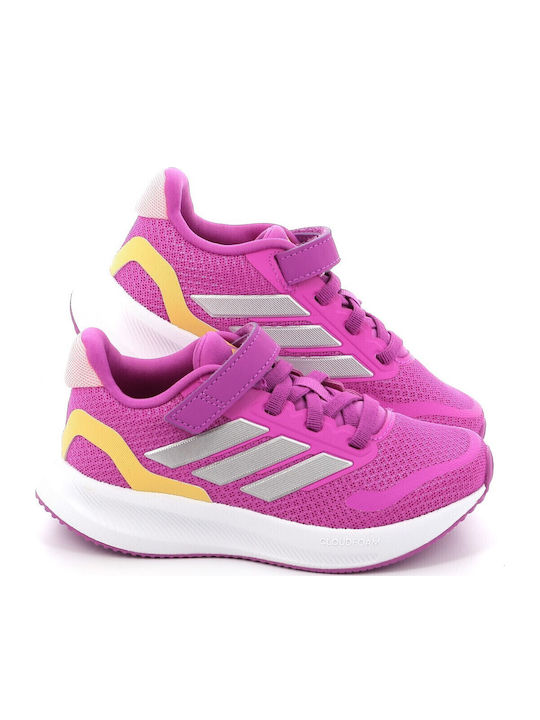 Runfalcon 5 Αθλητικά Παιδικά Παπούτσια Running με Σκρατς Purple Burst / Silver Metallic / Semi Spark