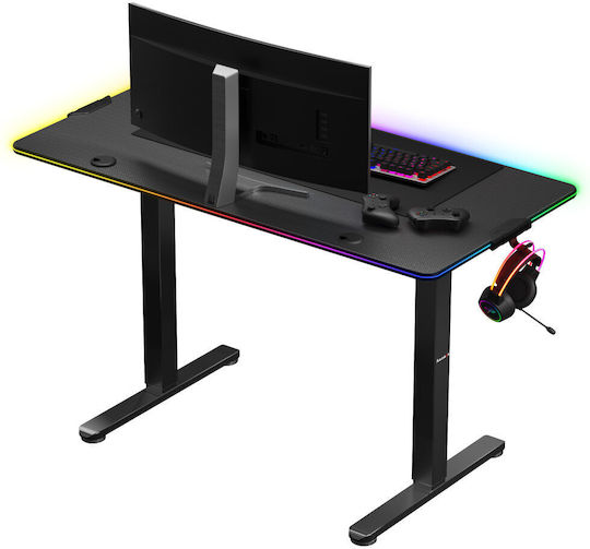 Ηλεκτρικό Γραφείο Hero 8.2 RGB με Ρυθμιζόμενο Ύψος & LED 120x60x72εκ. Black Ηλεκτρικό Γραφείο Hero 8.2 RGB με Ρυθμιζόμενο Ύψος & LED 120x60x72εκ. Black