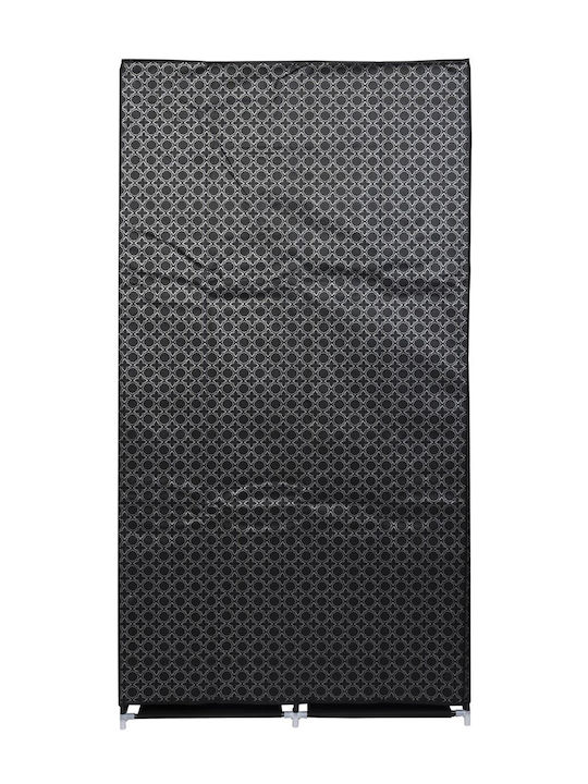 Saska Garden Текстилни гардероби с Цип и Рафтове в Черен Цвят 88x46x170см