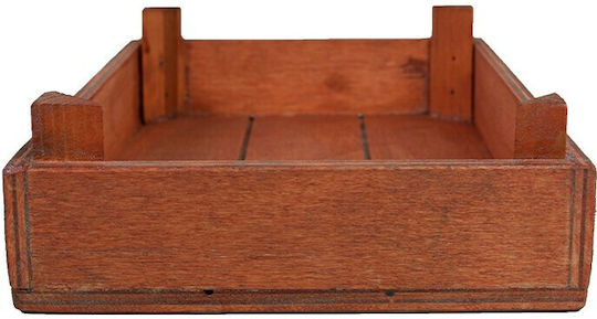 Nakaro Wood Carrier Serving Basket Metallic 1pcs
