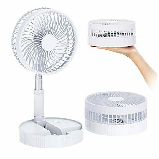 USB Rechargeable Foldable White Mini Fan