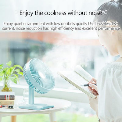 N11 Adjustable Usb Charging Mute Desktop Electric Fan 3 Speed Control White