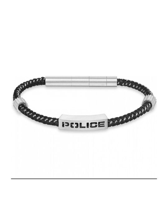 Police Herren Armband aus Leder 19cm