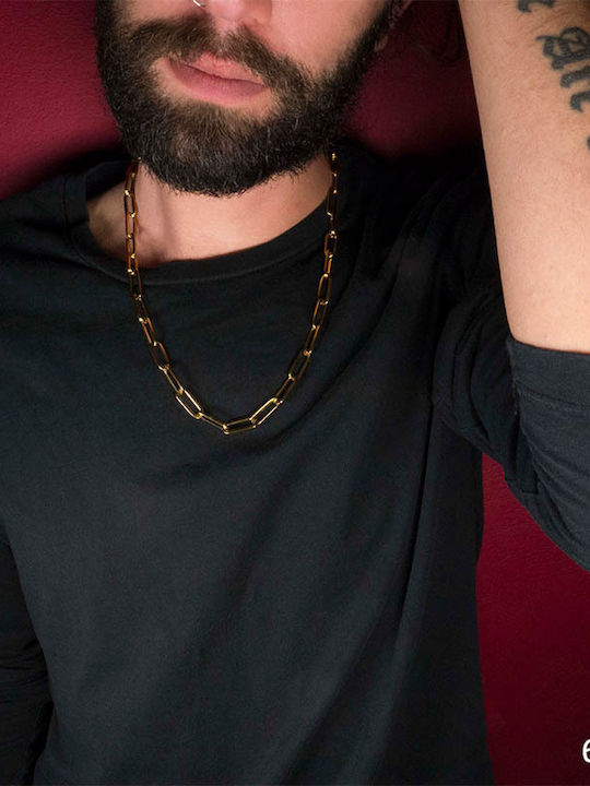 Theodora's Jewellery Gold Plated Steel Neck Chain