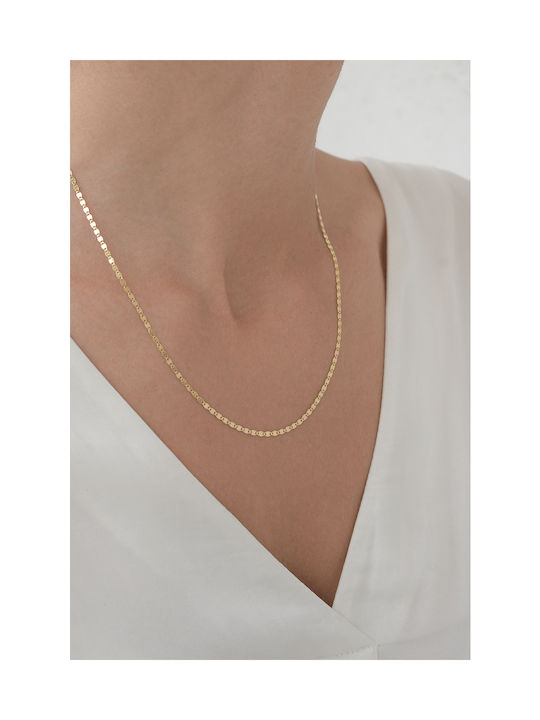 Kritsimis Goldene Kette Nacken 14K Länge 50cm