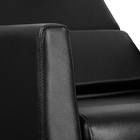 Gabbiano Stationary Hair Salon Sink With Black Chair Made Of Synthetic Skin