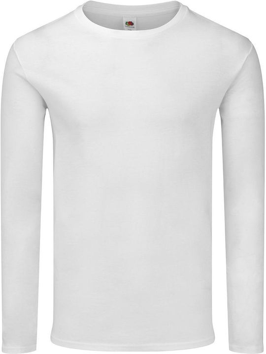 Fruit of the Loom Iconic 150 Men's Long Sleeve Promotional Blouse White