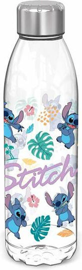 Disney Stitch Bottle Water Plastic with Screw Cap Transparent 980ml