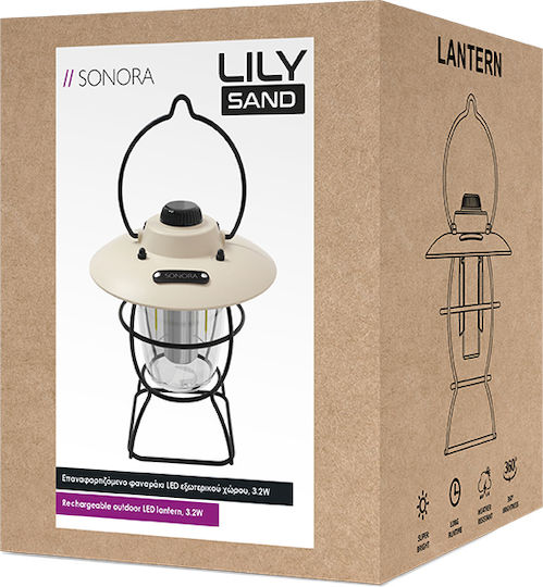 Sonora Sonora Led Wiederaufladbare Campinglaterne 170lm 3.2W Beige